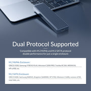 Custodia per disco rigido a doppio protocollo SSD ORICO M2PJM-C3 M.2