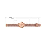 SKMEI 9204 Orologio da uomo con orologio al quarzo con cinturino in maglia impermeabile con quadrante rotante scheletro alla moda