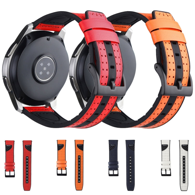 22 mm per Huawei Watch GT2e / GT2 46 mm in pelle di silicone + cinturino in fibra di carbonio