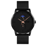Skmei 9208 Orologio al quarzo con fasi lunari Orologio sportivo da uomo casual semplice da lavoro