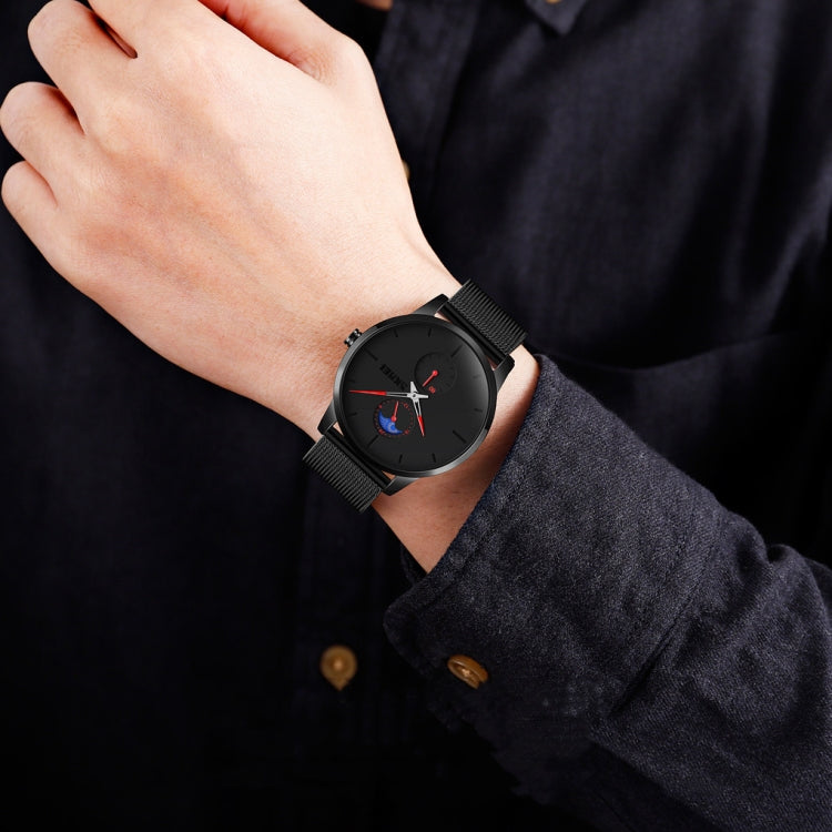 Skmei 9208 Orologio al quarzo con fasi lunari Orologio sportivo da uomo casual semplice da lavoro