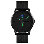Skmei 9208 Orologio al quarzo con fasi lunari Orologio sportivo da uomo casual semplice da lavoro