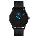 Skmei 9208 Orologio al quarzo con fasi lunari Orologio sportivo da uomo casual semplice da lavoro
