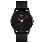 Skmei 9208 Orologio al quarzo con fasi lunari Orologio sportivo da uomo casual semplice da lavoro