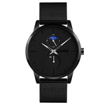 Skmei 9208 Orologio al quarzo con fasi lunari Orologio sportivo da uomo casual semplice da lavoro