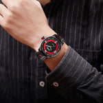 SKMEI 9211 Fashion Sports Quadrante stereo Puntatore luminoso Orologio creativo Business Trend Orologio al quarzo da uomo