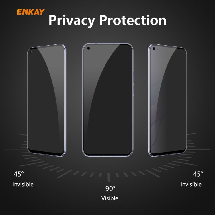 ENKAY Hat-Prince 0.26mm 9H 6D Privacy Pellicola anti-spia in vetro temperato a schermo intero, For Huawei Honor 30, For Huawei NOVA 7, For Xiaomi Redmi Note 8 Pro, For Redmi Note 9S / Note 9 Pro, For Samsung Galaxy A71, For Samsung Galaxy A51          ...