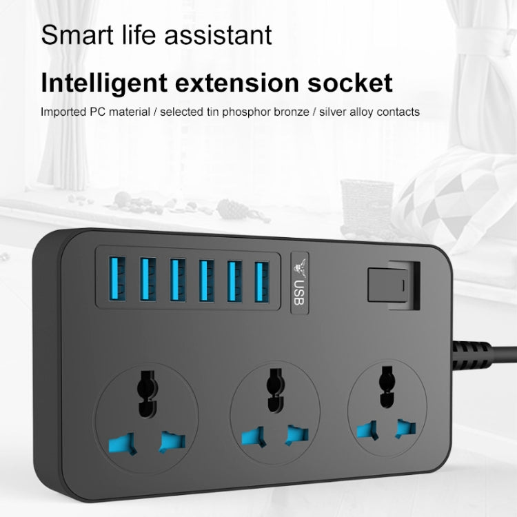 Multipresa universale 3 fori 3000W con 6 USB intelligenti