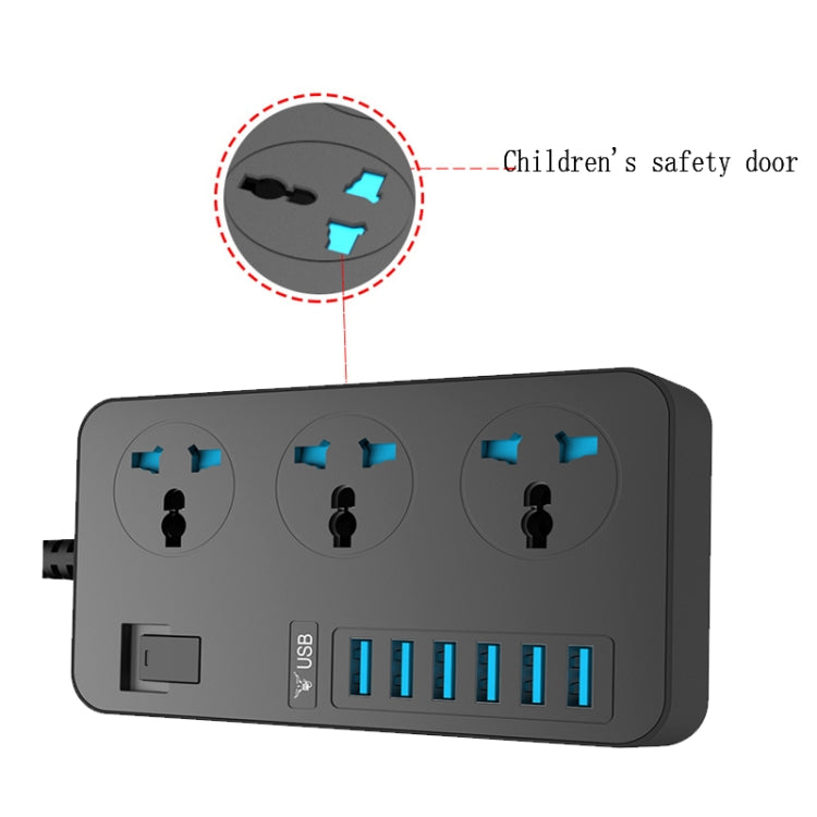 Multipresa universale 3 fori 3000W con 6 USB intelligenti