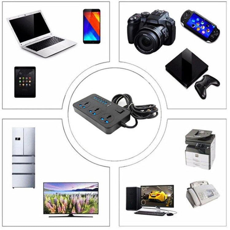 Multipresa universale 3 fori 3000W con 6 USB intelligenti
