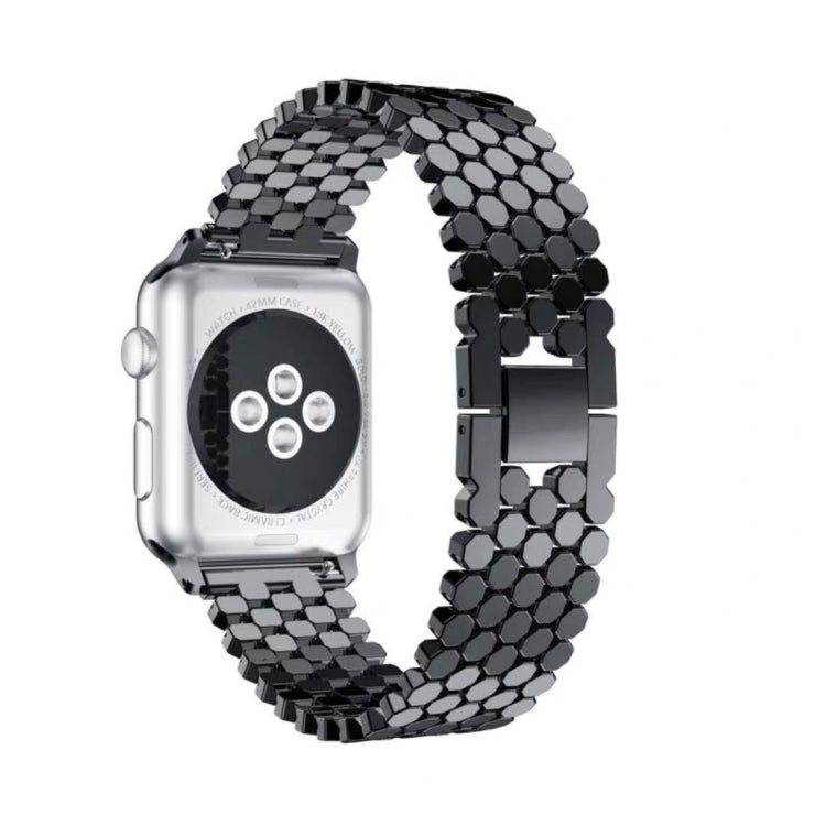 Per Apple Watch Series 5 & 4 44mm / 3 & 2 & 1 42mm Cinturino cinturino in acciaio inossidabile a nido d'ape, For Apple Watch Series 5 & 4 44mm