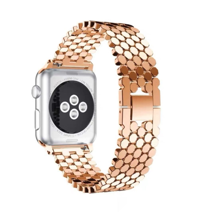 Per Apple Watch Series 5 & 4 44mm / 3 & 2 & 1 42mm Cinturino cinturino in acciaio inossidabile a nido d'ape, For Apple Watch Series 5 & 4 44mm