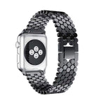 Per Apple Watch Series 5 & 4 40mm / 3 & 2 & 1 38mm Cinturino in acciaio inossidabile a nido d'ape, For Apple Watch Series 5 & 4 40mm