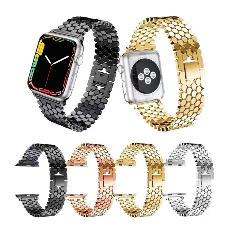 Per Apple Watch Series 5 & 4 40mm / 3 & 2 & 1 38mm Cinturino in acciaio inossidabile a nido d'ape, For Apple Watch Series 5 & 4 40mm