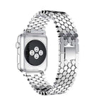 Per Apple Watch Series 5 & 4 40mm / 3 & 2 & 1 38mm Cinturino in acciaio inossidabile a nido d'ape, For Apple Watch Series 5 & 4 40mm