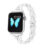 Apple Watch Series 5 e 4 44 mm / 3 e 2 e 1 cinturino in acciaio inossidabile con diamanti da 42 mm, For Apple Watch Series 5 & 4 44mm