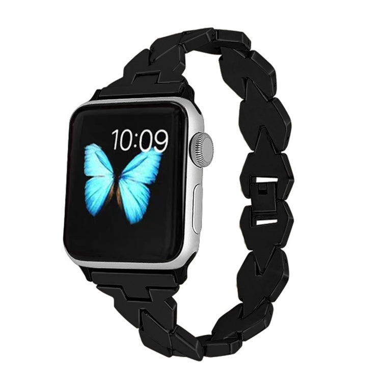 Apple Watch Serie 5 e 4 40 mm / 3 e 2 e 1 cinturino in acciaio inossidabile con diamanti da 38 mm, For Apple Watch Series 5 & 4 40mm