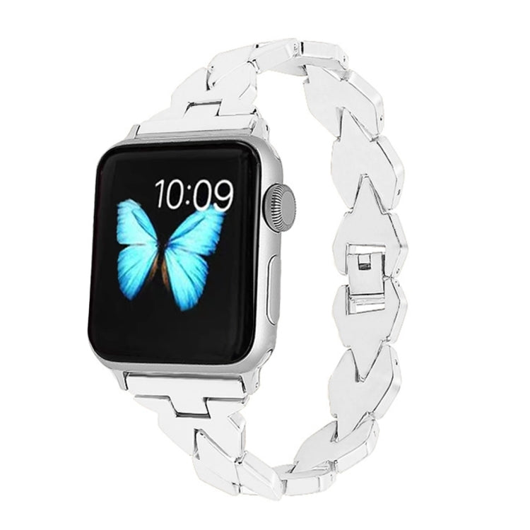 Apple Watch Serie 5 e 4 40 mm / 3 e 2 e 1 cinturino in acciaio inossidabile con diamanti da 38 mm, For Apple Watch Series 5 & 4 40mm