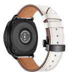22mm Per Huawei Watch GT2e / GT2 46mm Cinturino con fibbia a farfalla in pelle Bottone nero