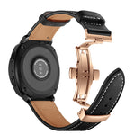 22mm Per Huawei Watch GT2e / GT2 46mm Cinturino con fibbia a farfalla in pelle Fibbia in oro rosa
