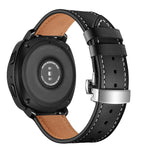 22mm Per Huawei Watch GT2e / GT2 46mm Cinturino con fibbia a farfalla in pelle Fibbia argento