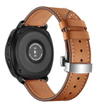 22mm Per Huawei Watch GT2e / GT2 46mm Cinturino con fibbia a farfalla in pelle Fibbia argento