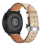 22mm Per Huawei Watch GT2e / GT2 46mm Cinturino con fibbia a farfalla in pelle Fibbia argento