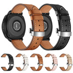 22mm Per Huawei Watch GT2e / GT2 46mm Cinturino con fibbia a farfalla in pelle Fibbia argento