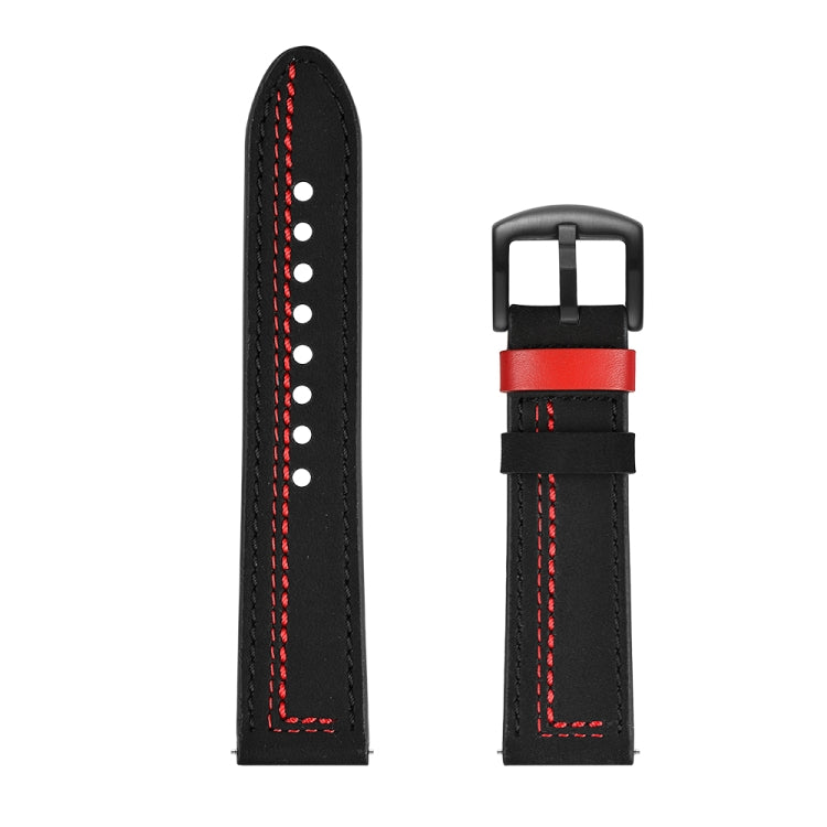Cinturino in pelle a zigzag da 22 mm per Huawei Watch GT2e / GT2 46 mm
