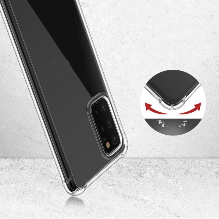 Per Galaxy A51/M40S Custodia per telefono in TPU trasparente ultra sottile anti-caduta a quattro angoli