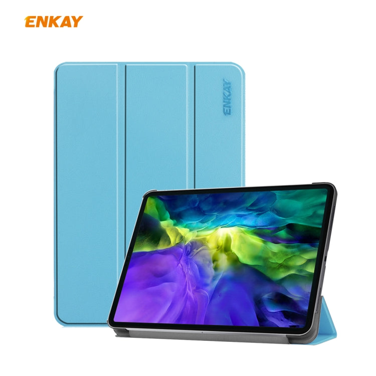 ENKAY ENK-8001 Custodia Smart in pelle a ribalta orizzontale con motivo denim con supporto per iPad Pro 11 (2020), For iPad Pro 11 (2020)