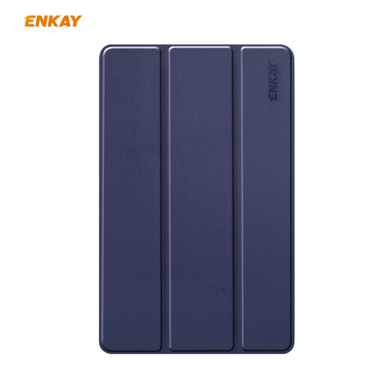 ENKAY ENK-8002 per Samsung Galaxy Tab S6 Lite P610 / P615 custodia in pelle PU + plastica con supporto a tre pieghe, For Samsung Galaxy Tab S6 Lite P610, For Samsung Galaxy Tab S6 Lite P610 / P615 / Tab S6 Lite 2022 / P613 / P619