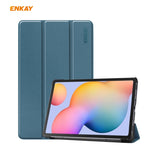 ENKAY ENK-8002 per Samsung Galaxy Tab S6 Lite P610 / P615 custodia in pelle PU + plastica con supporto a tre pieghe, For Samsung Galaxy Tab S6 Lite P610, For Samsung Galaxy Tab S6 Lite P610 / P615 / Tab S6 Lite 2022 / P613 / P619