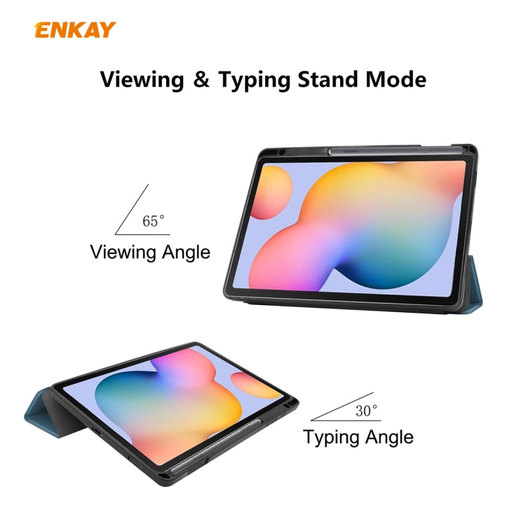 Per Samsung Galaxy Tab S6 Lite P610 / P615 ENKAY ENK-8003 Custodia in pelle PU + TPU Smart con slot per penna, For Galaxy Tab S6 Lite, For Samsung Galaxy Tab S6 Lite