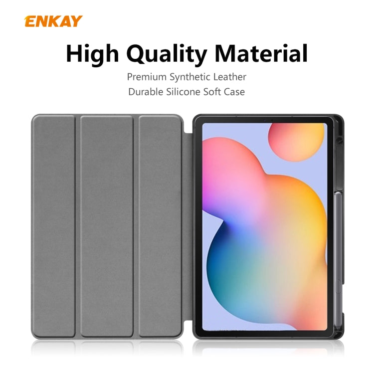 Per Samsung Galaxy Tab S6 Lite P610 / P615 ENKAY ENK-8003 Custodia in pelle PU + TPU Smart con slot per penna, For Galaxy Tab S6 Lite, For Samsung Galaxy Tab S6 Lite