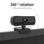 C3 400W Pixel Risoluzione 2K Messa a fuoco automatica Webcam HD 1080P Rotazione a 360° per trasmissione in diretta Videoconferenze WebCamera di lavoro con microfono USB senza driver, C3