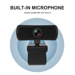 C3 400W Pixel Risoluzione 2K Messa a fuoco automatica Webcam HD 1080P Rotazione a 360° per trasmissione in diretta Videoconferenze WebCamera di lavoro con microfono USB senza driver, C3
