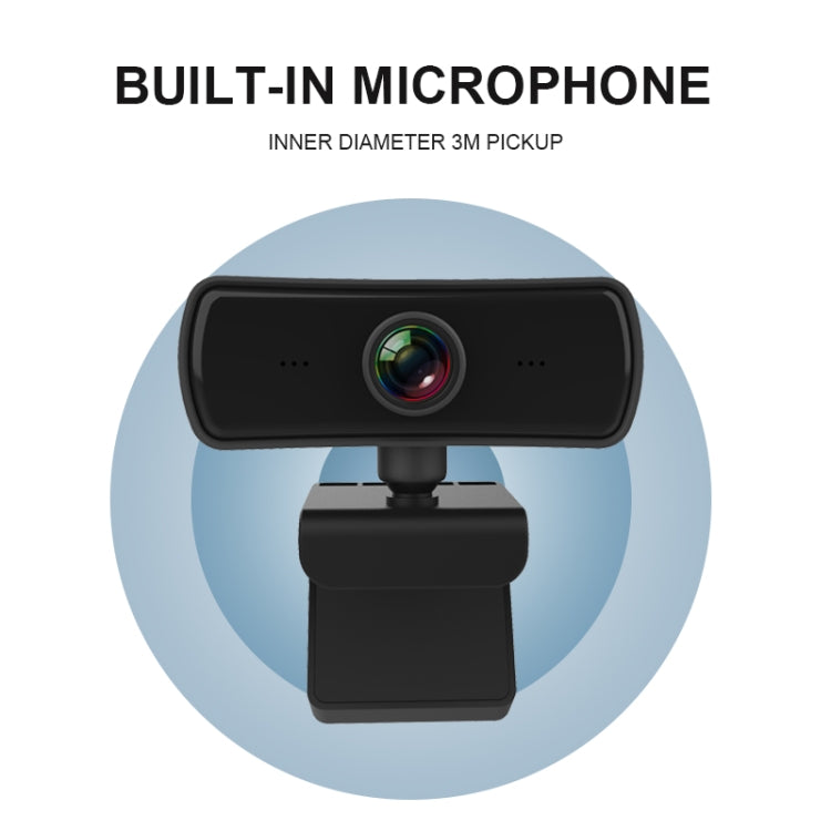 C3 400W Pixel Risoluzione 2K Messa a fuoco automatica Webcam HD 1080P Rotazione a 360° per trasmissione in diretta Videoconferenze WebCamera di lavoro con microfono USB senza driver, C3