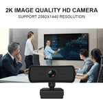 C3 400W Pixel Risoluzione 2K Messa a fuoco automatica Webcam HD 1080P Rotazione a 360° per trasmissione in diretta Videoconferenze WebCamera di lavoro con microfono USB senza driver, C3