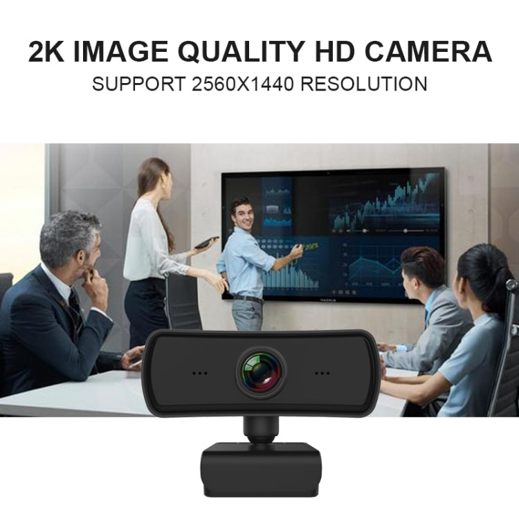C3 400W Pixel Risoluzione 2K Messa a fuoco automatica Webcam HD 1080P Rotazione a 360° per trasmissione in diretta Videoconferenze WebCamera di lavoro con microfono USB senza driver, C3