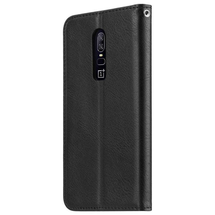 Knead Skin Texture Custodia orizzontale in pelle Flip per OnePlus 6, con cornice per foto e supporto, fessure per carte e portafoglio, For OnePlus 6