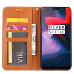 Knead Skin Texture Custodia orizzontale in pelle Flip per OnePlus 6, con cornice per foto e supporto, fessure per carte e portafoglio, For OnePlus 6