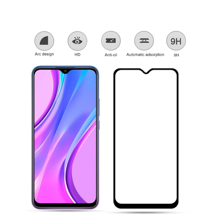 mocolo 0.33mm 9H 2.5D Full Glue Pellicola in vetro temperato, For Xiaomi Redmi 9C, For Xiaomi Redmi 9, For Xiaomi Redmi 9A