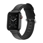 Per Apple Watch Series 5 e 4 44 mm 3 e 2 e 1 cinturino in pelle con foro tondo da 42 mm