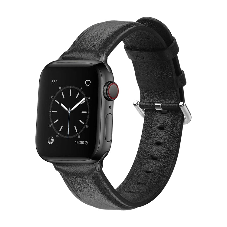 Per Apple Watch Series 5 e 4 44 mm 3 e 2 e 1 cinturino in pelle con foro tondo da 42 mm