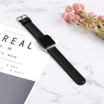 Per Apple Watch Series 5 e 4 44 mm 3 e 2 e 1 cinturino in pelle con foro tondo da 42 mm
