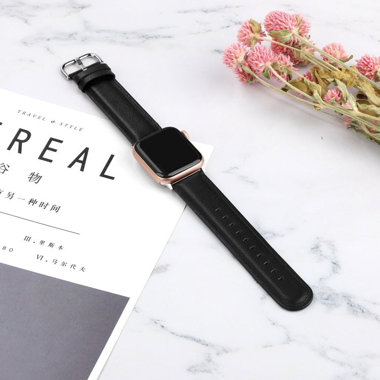 Per Apple Watch Series 5 e 4 44 mm 3 e 2 e 1 cinturino in pelle con foro tondo da 42 mm