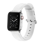 Per Apple Watch Series 5 e 4 44 mm 3 e 2 e 1 cinturino in pelle con foro tondo da 42 mm
