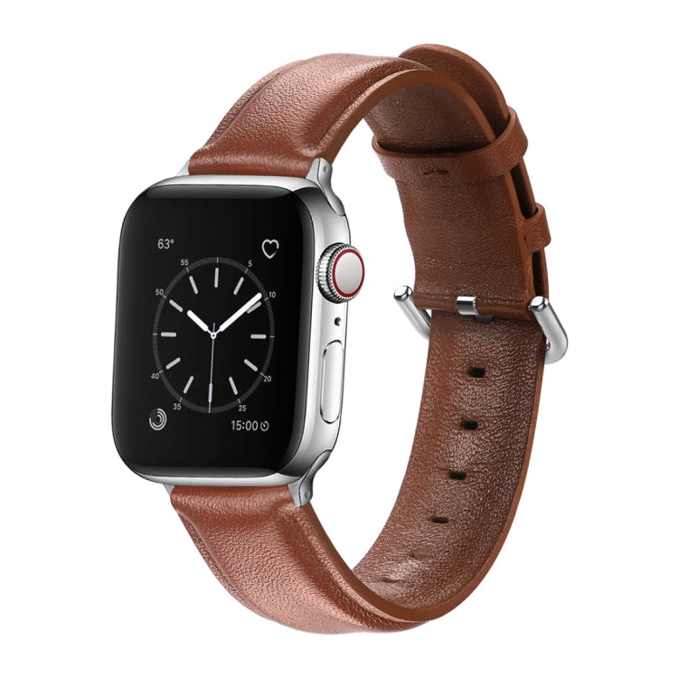 Per Apple Watch Series 5 e 4 44 mm 3 e 2 e 1 cinturino in pelle con foro tondo da 42 mm