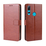 Custodia in pelle flip orizzontale retrò Crazy Horse Texture per HUAWEI Y9 PRIME 2019, con supporto e slot per schede e cornice per foto, For Huawei Y9 Prime (2019)